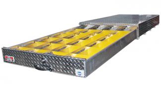 BRUTE, 9.5"H x 40"W x 72"L x .100" Thick Aluminum Diamond Tread Bed Safe Roller Drawer Box, Long HBS340